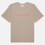 Мужская футболка  T-Logo Ribbed, цвет бежевый, размер L thisisneverthat