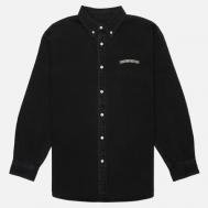 Мужская рубашка  Washed Denim Embroidered, цвет чёрный, размер S thisisneverthat