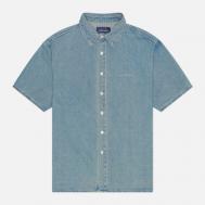 Мужская рубашка  Washed Denim Short Sleeve, цвет голубой, размер L thisisneverthat