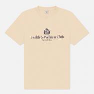 Мужская футболка  H&W Crest, цвет бежевый, размер L Sporty & Rich