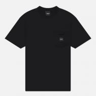 Мужская футболка  Box Logo Pocket, цвет чёрный, размер S Huf