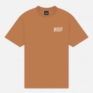 Мужская футболка  Classic H, цвет коричневый, размер XL Huf