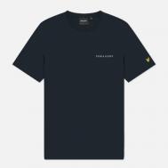Мужская футболка  Embroidered Logo Cotton, цвет синий, размер M Lyle & Scott