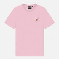 Мужская футболка  Plain Regular Fit, цвет розовый, размер M Lyle & Scott