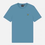Мужская футболка  Cotton Crew Neck, цвет голубой, размер S Lyle & Scott