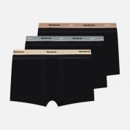 Комплект мужских трусов  Trunks Farr 3-Pack, цвет чёрный, размер S Reebok