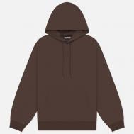Мужская толстовка  Loose Hoodie, цвет коричневый, размер S UNIFORM EXPERIMENT