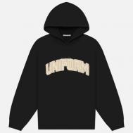 Мужская толстовка  Cut-Out Logo Hoodie, цвет чёрный, размер XL UNIFORM EXPERIMENT