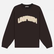 Мужская толстовка  Cut-Out Logo, цвет коричневый, размер L UNIFORM EXPERIMENT