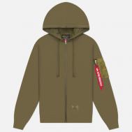 Мужская толстовка  Utility Pocket Full Zip-Up, цвет оливковый, размер XXL Alpha Industries