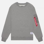 Мужская толстовка  Utility Pocket Crewneck, цвет серый, размер XXL Alpha Industries