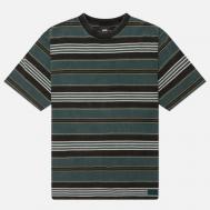 Мужская футболка  Pique Stripe Knit, цвет зелёный, размер M VANS