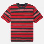 Мужская футболка  Pique Stripe Knit, цвет красный, размер XXL VANS