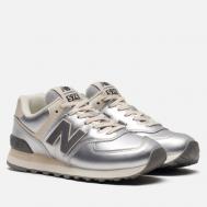 Женские кроссовки  WL574MLG, цвет серебряный, размер 37 EU New Balance