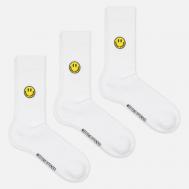 Комплект носков  Smiley Sports 3-Pack, цвет белый, размер 41-45 EU WEEKEND OFFENDER