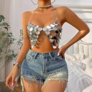 Мода 2025 22 Сексуальный акриловый зеркальный жилет Love 2 one size fits all ShapeMastery Boutique
