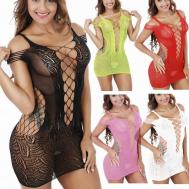 Женское сетчатое нижнее белье, мини-платье BabyDoll в сеточку, боди свободного размера Love Valley