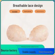Breathable Silicone Lace Nipple Covers: Strapless Push-Up Invisible Bra for Wedding Dresses A Cup [Includes Straps] the BAY