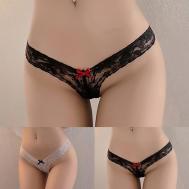 Забавные женские трусы кружевные легкие с низкой посадкой однотонные Free size Modern Underwear