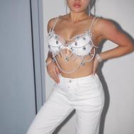 Jewel Pearl Сексуальная красотка Холтер Вечеринка Вечеринка Бюст one size fits all ShapeMastery Boutique