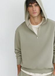 Толстовка с капюшоном на молнии, Желтый OSTIN