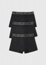 Трусы для мальчиков, 3 шт., Черный OSTIN