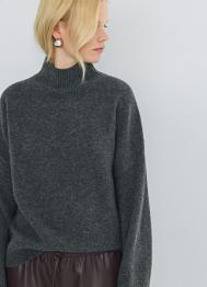 Свитер из мягкой пряжи с шерстью, Серый OSTIN