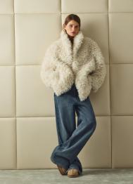 Шуба из искусственного меха, Бежевый OSTIN