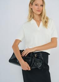 Джемпер с воротником-поло, Белый OSTIN