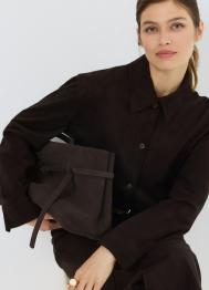 Рубашка из искусственной замши, Коричневый OSTIN