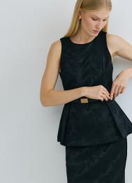 Топ-корсет из жаккарда, Черный OSTIN