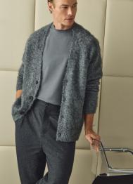 Кардиган с содержанием шерсти, Серый OSTIN