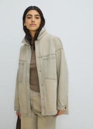 Джинсовая куртка-рубашка, Бежевый OSTIN