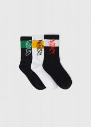 Носки для мальчиков, 3 пары, Черный OSTIN