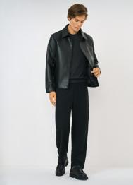 Куртка из искусственной кожи, Черный OSTIN