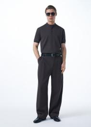 Поло с воротником-стойкой, Коричневый OSTIN