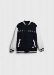 Бомбер для мальчиков, Черный OSTIN