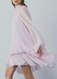 Платье мини с рюшами, Розовый OSTIN