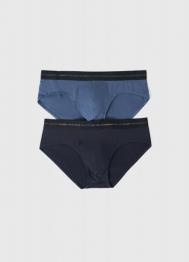 Трикотажные трусы-брифы, 2 шт., Синий OSTIN