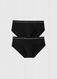 Трикотажные трусы-брифы, 2 шт., Черный OSTIN