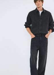 Джинсовая рубашка на пуговицах, Серый OSTIN