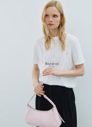 Футболка с цветочным принтом, Белый OSTIN