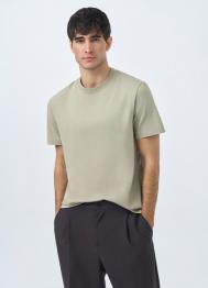 Базовая футболка из хлопка, Зеленый OSTIN