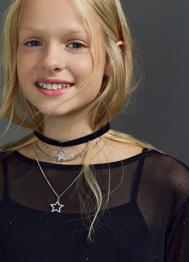 Набор чокеров для девочек, 2 шт., Серебряный OSTIN