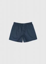 Текстильные трусы-боксеры в клетку, Синий OSTIN