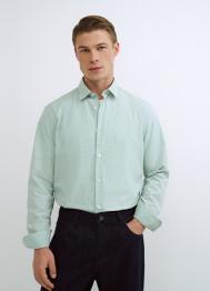 Рубашка в клетку виши, Зеленый OSTIN