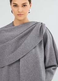 Кардиган с шарфом, Серый OSTIN