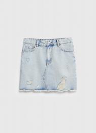 Джинсовая юбка мини, Голубой OSTIN