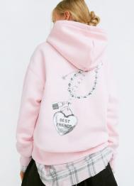 Худи с принтом для девочек, Розовый OSTIN