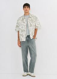 Рубашка с коротким рукавом, Бежевый OSTIN